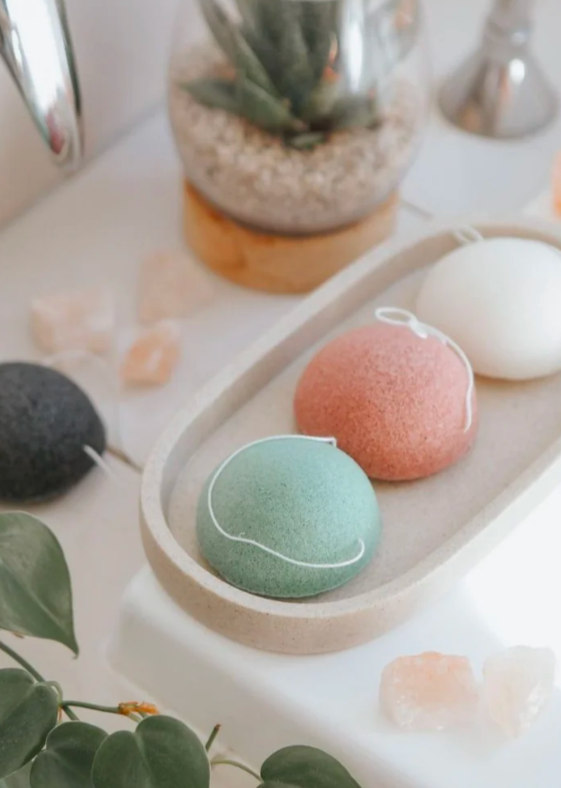 Natural Konjac Facial Sponge - Set of 3