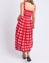 Load image into Gallery viewer, Edin Dress Poppy Check
