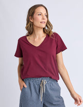 Load image into Gallery viewer, Pima Vee Tee Plum
