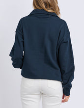 Load image into Gallery viewer, Real Love 1/4 Zip Stripe/Navy Body
