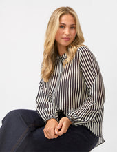 Load image into Gallery viewer, Faye Blouse - Black and White Stripe

