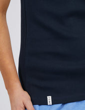 Load image into Gallery viewer, Rib Crew Tank Dark Sapphire
