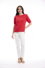 Load image into Gallery viewer, Knit Top Short Sleeve - Red
