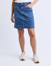 Load image into Gallery viewer, Atlas Denim Skirt Dark Blue Wash
