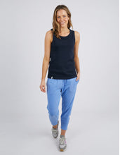 Load image into Gallery viewer, Rib Crew Tank Dark Sapphire

