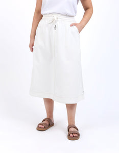 Greta Denim Skirt Vintage White