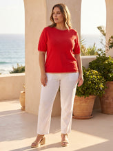 Load image into Gallery viewer, Knit Top Short Sleeve - Red
