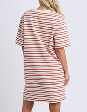 Load image into Gallery viewer, Rouge Tee Dress Marshmellow/Tan Stripe
