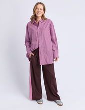 Load image into Gallery viewer, Lila Stripe Shirt Maroon/Lilac Stripe
