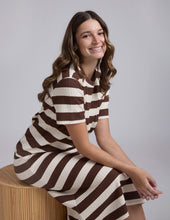 Load image into Gallery viewer, Jean Top - Choc Stripe
