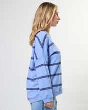Load image into Gallery viewer, Newport Sweat - Cornflower Baby Cross Stripe
