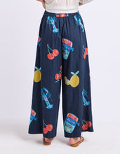Load image into Gallery viewer, Market Pants Navy Market Print
