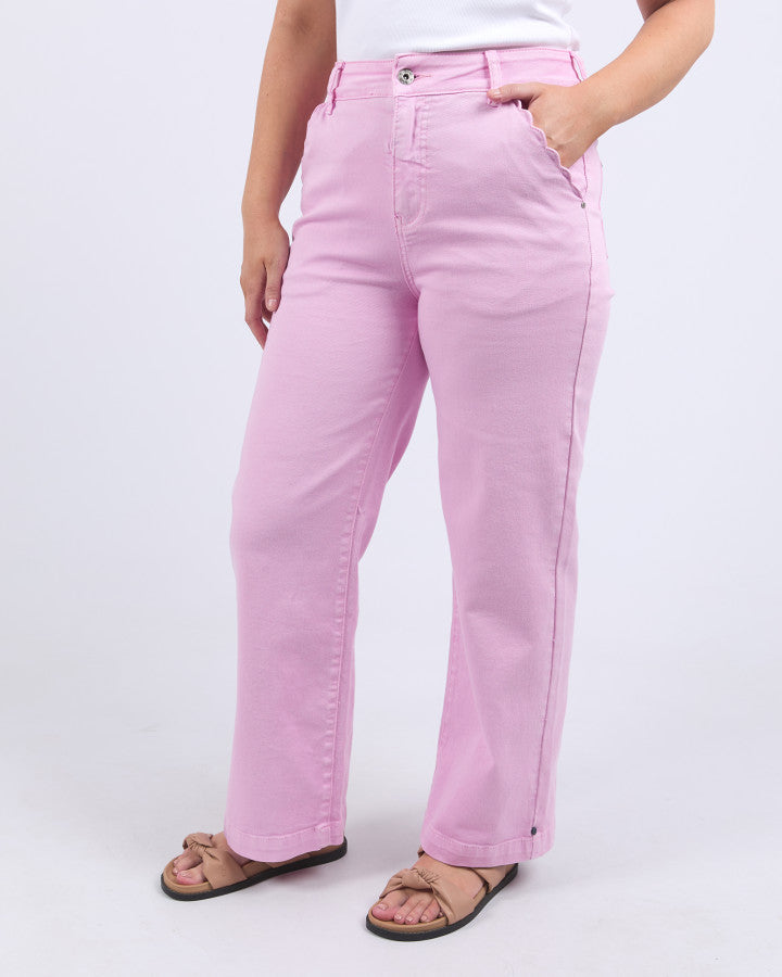 Scallop Edge Jeans - Dusk Pink
