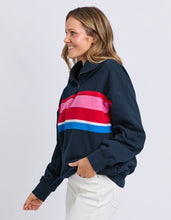 Load image into Gallery viewer, Real Love 1/4 Zip Stripe/Navy Body
