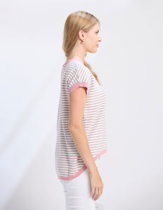 Laneway Top - Rose Stripe