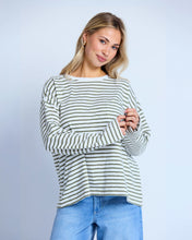 Load image into Gallery viewer, Stella + Gemma Drop Should Tee - Herbal Stripe
