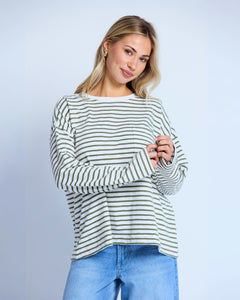Stella + Gemma Drop Should Tee - Herbal Stripe