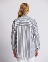 Load image into Gallery viewer, Stella + Gemma Stripe Shirt - Black and White
