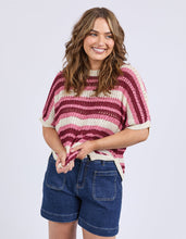 Load image into Gallery viewer, Striped Knit Top Chateau Rose Stripe
