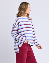 Load image into Gallery viewer, Sigrid Long Sleeve Tee White/Maroon/Lilac
