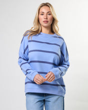 Load image into Gallery viewer, Newport Sweat - Cornflower Baby Cross Stripe
