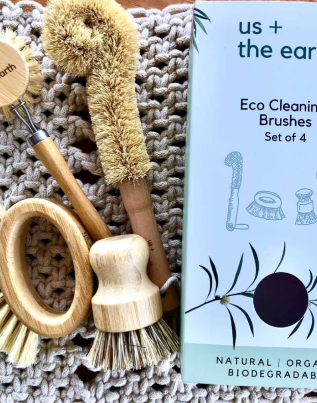 Eco Cleaning - Bamboo Scrubbing Brushes set of 4
