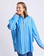 Load image into Gallery viewer, Mia Striped Shirt Royal Blue Stripe
