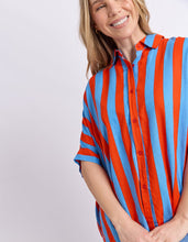 Load image into Gallery viewer, Palermo Stripe Shirt Tangello/Blue Stripe
