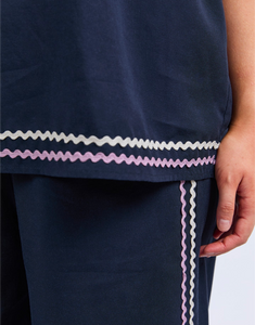 Ric Rac Top Dark Sapphire