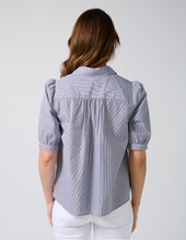 Load image into Gallery viewer, Asha Blouse - Navy White Stripe
