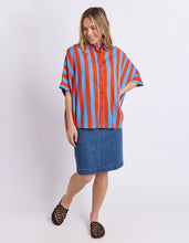 Load image into Gallery viewer, Palermo Stripe Shirt Tangello/Blue Stripe
