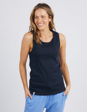 Load image into Gallery viewer, Rib Crew Tank Dark Sapphire
