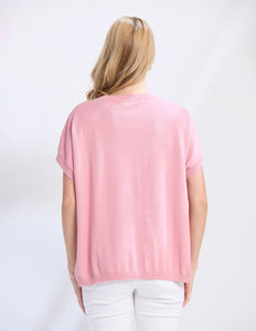 Gwen Knit Tee - Pink