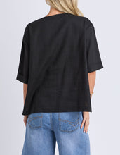 Load image into Gallery viewer, Tilly Woven Tee - Black
