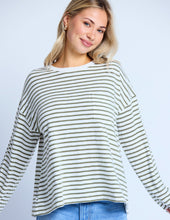 Load image into Gallery viewer, Stella + Gemma Drop Should Tee - Herbal Stripe

