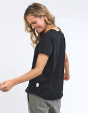 Load image into Gallery viewer, Pima Vee Tee Black
