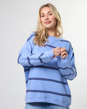 Load image into Gallery viewer, Newport Sweat - Cornflower Baby Cross Stripe
