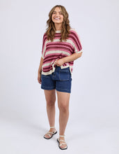 Load image into Gallery viewer, Striped Knit Top Chateau Rose Stripe
