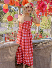 Load image into Gallery viewer, Edin Dress Poppy Check
