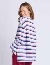 Load image into Gallery viewer, Sigrid Long Sleeve Tee White/Maroon/Lilac
