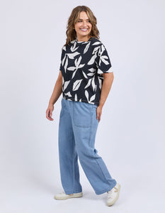 Mimosa Tee Black Print