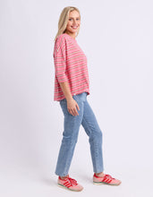 Load image into Gallery viewer, Anya Long Sleeve Tee Stripe Pink Lemonade
