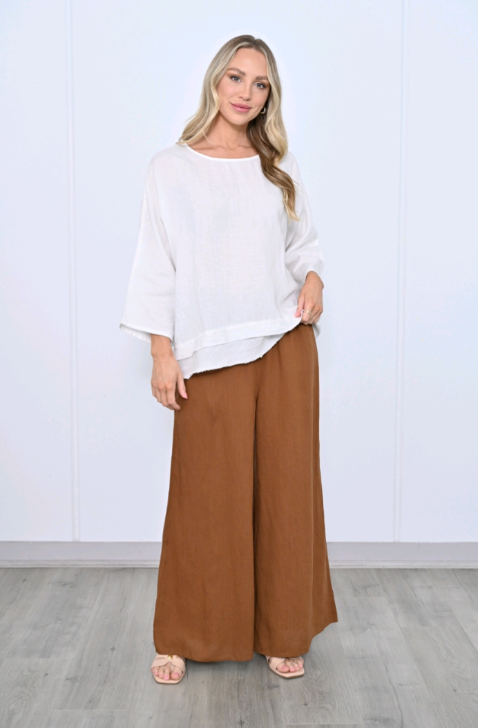 Wide leg pants - Tan