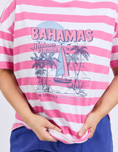 Load image into Gallery viewer, Viaggio Tee Pink Stripe
