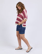 Load image into Gallery viewer, Striped Knit Top Chateau Rose Stripe
