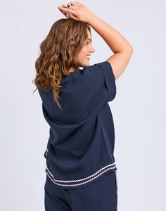Ric Rac Top Dark Sapphire
