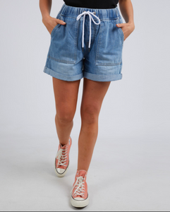 Emma Relaxed Denim Short - Blue wash