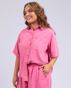 Bliss Washed Shirt - Chateau Rose