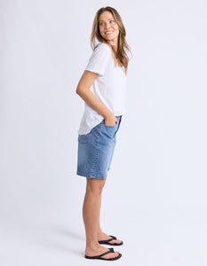 Macie Denim Shorts Mid Blue Wash