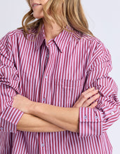 Load image into Gallery viewer, Lila Stripe Shirt Maroon/Lilac Stripe

